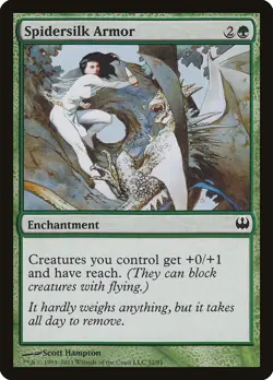 Spidersilk Armor Knights vs. Dragons NM Green Common MAGIC MTG CARD ABUGames - Image 1