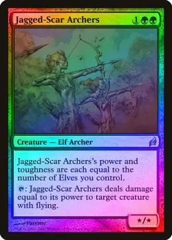 Jagged-Scar Archers FOIL Lorwyn PLD Green Uncommon MAGIC MTG CARD ABUGames - Image 1