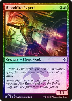 Bloodfire Expert FOIL Khans of Tarkir NM Red Common MAGIC MTG CARD ABUGames - Image 1