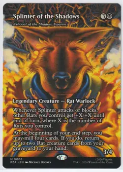 Splinter of the Shadows Shadow Swarm (Borderless) 6 TMNT MTG Source Material NM - Image 1