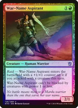 War-Name Aspirant FOIL Khans of Tarkir NM Red Uncommon MAGIC MTG CARD ABUGames - Image 1