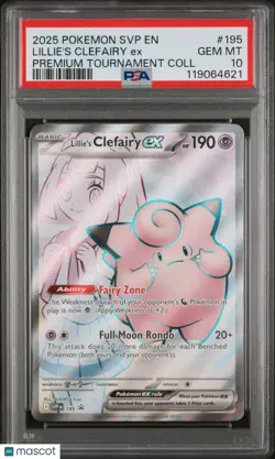 2025 Pokemon SVP EN-SV BSP Lillie's Clefairy EX Premium Tournament Col PSA 10 - Image 1