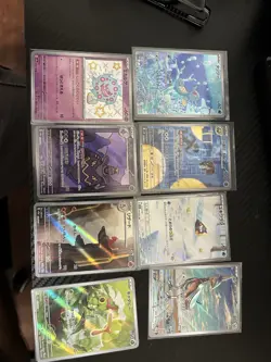 Pokemon Japanese Full Art Reverse Holo Card Lot 8 Count - Image 1