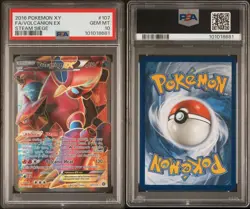 PSA 10 Volcanion EX Full Art 107/114 XY: Steam Siege Pokemon - Image 3