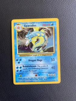 Pokemon Gyarados Holo Rare TCG Card 6/102 Base Set WOTC 1999 Unlimited Vintage - Image 1