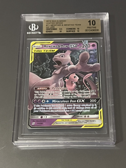 BGS PRISTINE 10 2019 Pokemon Sun & Moon Unified Minds Mewtwo & Mew GX #71 - Image 1