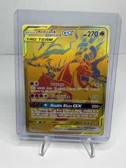 Pokemon TCG Reshiram & Charizard GX SM247 Holo Card - Image 1