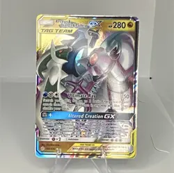 Pokemon Arceus & Dialga & Palkia GX TAG TEAM Ultra Rare Holo Cosmic Eclipse 156… - Image 1