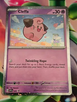 Pokemon TCG Cleffa Cosmo Holo Promo 095 NM - Image 1