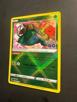 2022 Pokemon Radiant Venusaur 04 /078 Pokemon GO Holo holographic foil 001 - Image 3