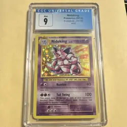 CGC Mint 9 Nidoking Evolutions 45/108 Holo Rare Pokemon TCG 2016 English - Image 1