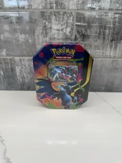 Pokemon TCG Mega Charizard X ex Tin 4 Booster Packs & Charizard Promo Sealed - Image 1