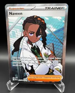 Pokemon Naveen Full Art Holo Trainer Supporter Card POR 122/088 English - Image 1