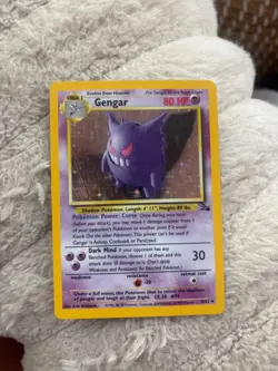 Holographic Gengar 1995 Pokemon Fossil set - Image 1