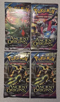 Pokemon TCG Ancient Origins Sealed Booster Packs Set Of 4x - Image 1