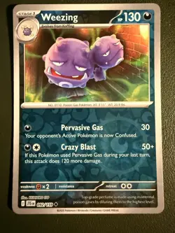 Pokemon TCG Weezing 92/159 Journey Together Reverse Holo NM - Image 1