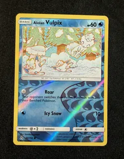 Alolan Vulpix 30/156 Common Ultra Prism Pokemon Reverse Holo Lightly Played - Image 2