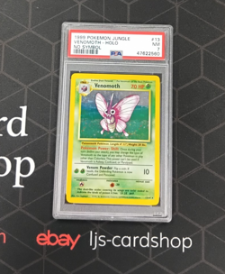Pokemon Venomoth No Symbol Jungle Holo Rare #13 PSA 7 NM T1 - Image 1