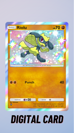 Riolu Shiny Shining Revelry Pokemon TCG Pocket Trade 1 Star ⭐ (English) - Image 1
