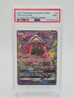 2021 POKEMON CELEBRATIONS CLASSIC COLLECTION #60 TAPU LELE GX PSA 9 - Image 1