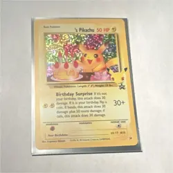 Pokemon ______'s Pikachu Promo Holo 24/53 Wotc 50 HP Birthday Surprise 1999 - Image 1