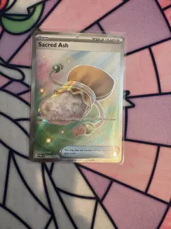 Sacred Ash 115/088 POR Holo Rare Trainer-Item Pokemon TCG Card - Image 1