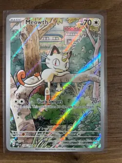 Pokemon Meowth 106/094 – Phantasmal Flames – English IR (Illustration Rare) - Image 1