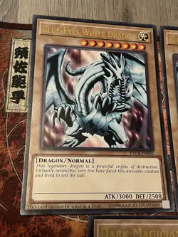 Yugioh Jumbo Oversized Card Set - Blue-Eyes White Dragon & Dark Magician Lot - Image 2