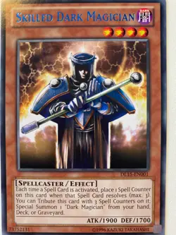 Yugioh Skilled Dark Magician DL15-EN001 Rare BLUE NM - Image 1