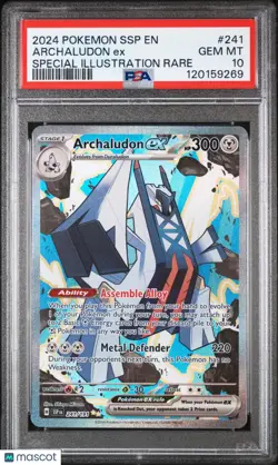 2024 Pokemon Surging Sparks Archaludon EX Special Illustration PSA 10 241/191 - Image 1