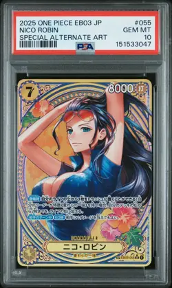 PSA 10 2025 One Piece EB03 Japanese Special Alternate Art #055 Nico Robin - Image 1