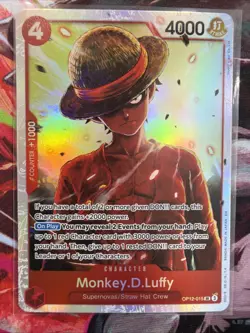 One Piece - Monkey.D.Luffy OP12-015 SR Legacy of the Master Foil NM - Image 1