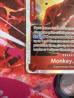 One Piece - Monkey.D.Luffy OP12-015 SR Legacy of the Master Foil NM - Image 5