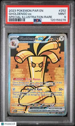 2023 Pokemon Paradox Rift Gholdengo EX Special Illustration Rare PSA 9 252/182 - Image 1