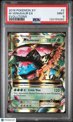 2016 Pokemon XY Evolutions M Venusaur EX PSA 9 2/108 - Image 1