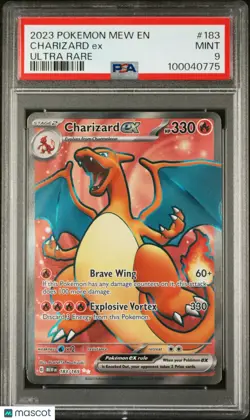 2023 Pokemon Mew EN-151 Charizard EX Ultra Rare PSA 9 183/165 - Image 1