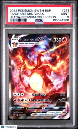 2022 Pokemon SWSH BSP Charizard VMAX #261 Fa Ultra-Premium Collection PSA 9 - Image 1