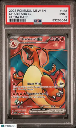 2023 Pokemon Mew EN-151 Charizard EX Ultra Rare PSA 9 183/165 - Image 1