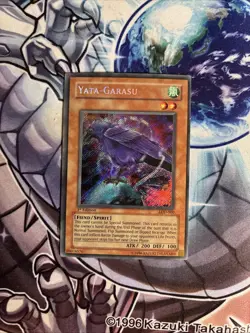 (A3) Yugioh Yata Garasu LOD-000 1st Edition Secret Rare Holo Bleed MP - Image 1