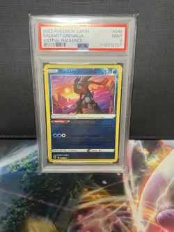 Pokemon TCG Radiant Greninja Holo Card 046/189 PSA Mint 9 - Image 2