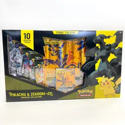 Pokemon Pikachu and Zekrom GX Tag Team Premium Collection Sealed Evolving Skies - Image 1