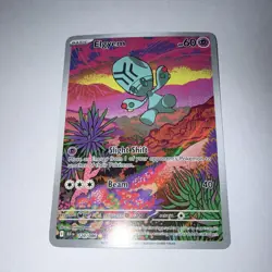 Pokemon Elgyem 120/086 Sv: Black Bolt Illustration Rare Full Art Holo HP 60 - Image 1