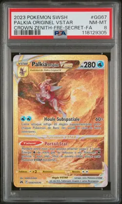Carte Pokemon Palkia Originel VStar GG67/GG70 PSA 8 Gold Zenith Supreme FR NEW - Image 1