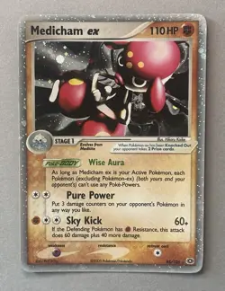 Pokemon TCG Medicham EX 95/106 Emerald Holo Rare 2005 - Image 1