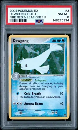 2004 Pokemon EX Fire Red & Leaf Green Dewgong-Holo #3 NM-MT 8 *NEWLY GRADED* - Image 1