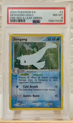 2004 Pokemon EX Fire Red & Leaf Green Dewgong-Holo #3 NM-MT 8 *NEWLY GRADED* - Image 3