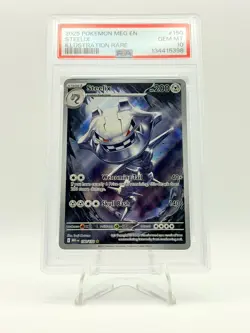 2025 POKEMON MEGA EVOLUTION IR ILLUSTRATION RARE STEELIX 150/132 PSA 10 - Image 1