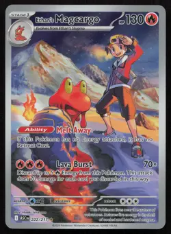 Ethan's Magcargo 222/217 Illustration Rare Ascended Heroes Pokemon Holo NM - Image 1
