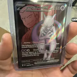 Pokemon TCG Team Rockets Mewtwo EX 213/182 Full Art Destined Rivals NM+ - Image 1
