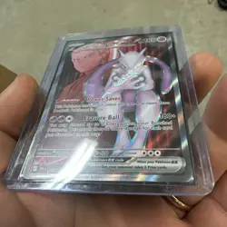 Pokemon TCG Team Rockets Mewtwo EX 213/182 Full Art Destined Rivals NM+ - Image 3